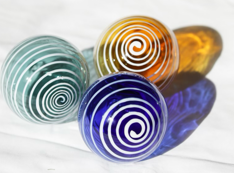 Hand Blown Glass Christmas Ornaments by Local Maui Artist