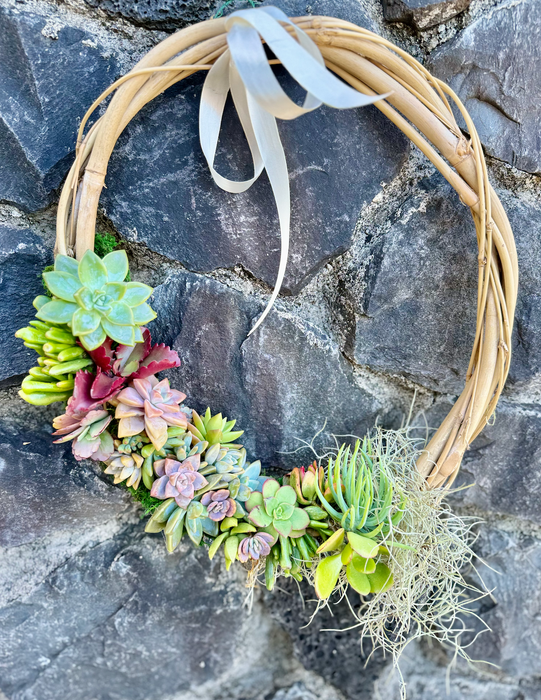 Rustic Succulent Wreaths & Centerpieces