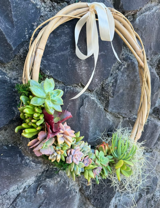 Rustic Succulent Wreaths & Centerpieces